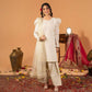 Heavy Crepe Silk Top and Farshi Salwar with Canvas Belt and Butterfly Net Dupatta