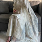 Heavy Crepe Silk Top and Farshi Salwar with Canvas Belt and Butterfly Net Dupatta
