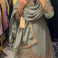 Multi-Needle Embroidery Chinnon Silk Lehenga Set with Fancy Dupatta