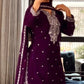 Heavy Embroidery Chinnon Silk Top with Sharara, Dupatta & Latkan Detailing