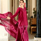 Party Wear Designer Top in Heavy French Crepe with Embroidery and Matching Sharara