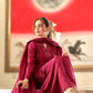Party Wear Designer Top in Heavy French Crepe with Embroidery and Matching Sharara