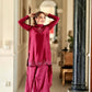 Party Wear Designer Top in Heavy French Crepe with Embroidery and Matching Sharara