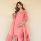 Party Wear Heavy Chinnon Silk Top and Farshi Salwar with Multi-Needle and Zari Work