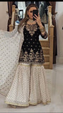 Elegant Party Wear Top in Heavy Faux Georgette with Micro Cotton Inner and Matching Plazzo