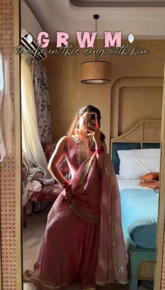 Sahiba -SRK Tabby Organza Sharara Set with Embroidery SRK