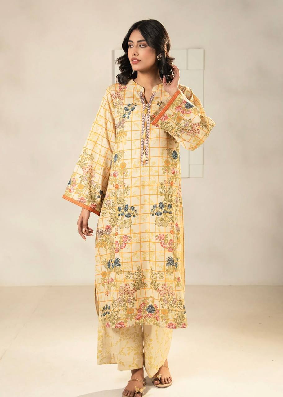 Elegant Heavy Crepe Top with Digital Print Paired with Micro Cotton Bottom for Party Wear
