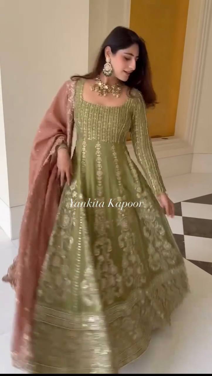 New Designer Party Wear Side Cut Kurti with Sharara in Heavy Faux Georgette and Embroidery Work