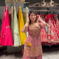 Fully Stitched Partywear Pink Chinon Silk Palazzo Set Featuring Heavy Embroidery & Sequin Detailing - Jaipur Blossom