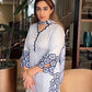 Party Wear Designer White Top and Farsi Salwar with Embroidery and Fancy Dupatta