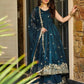 Graceful Gold Crazy Fabric Sharara Suit Set with Intricate Embroidery, Sequence Work, and Coordinated Dupatta - Jaipur Blossom