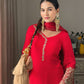 Party Wear Farsi Style Top and Salwar in Heavy Fox Georgette with Embroidered Dupatta