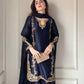 Elevate Your Ethnic Charm with This Premium Crepe Silk Top and Farshi Salwar Ensemble
