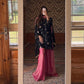 Designer Heavy Crush Silk Party Set with Full-Sleeved Top, Garara Palazzo, and Matching Dupatta
