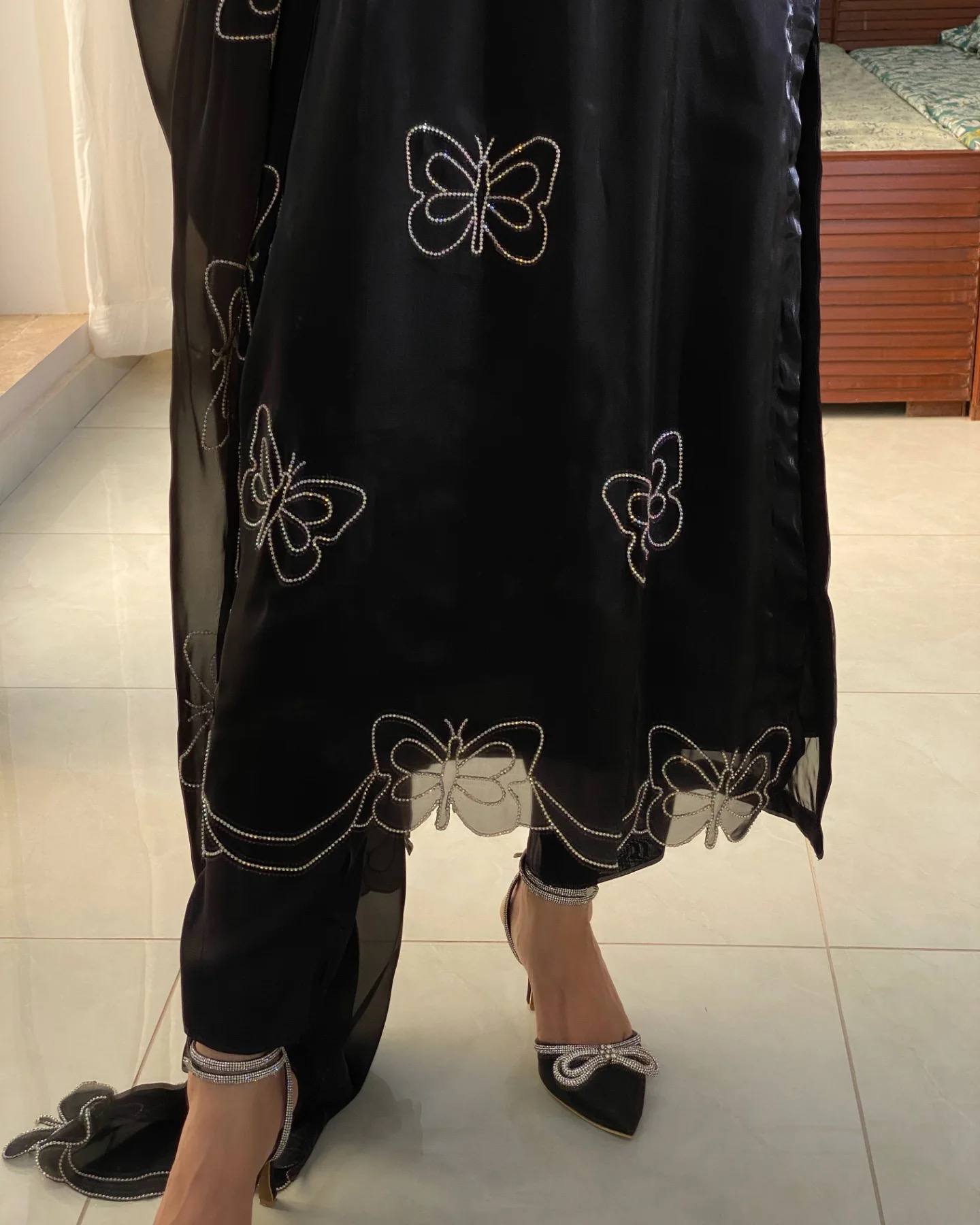 New Designer Party Wear Set with Heavy Embroidered Top, Zimmy Choo Pant & Fancy Dupatta