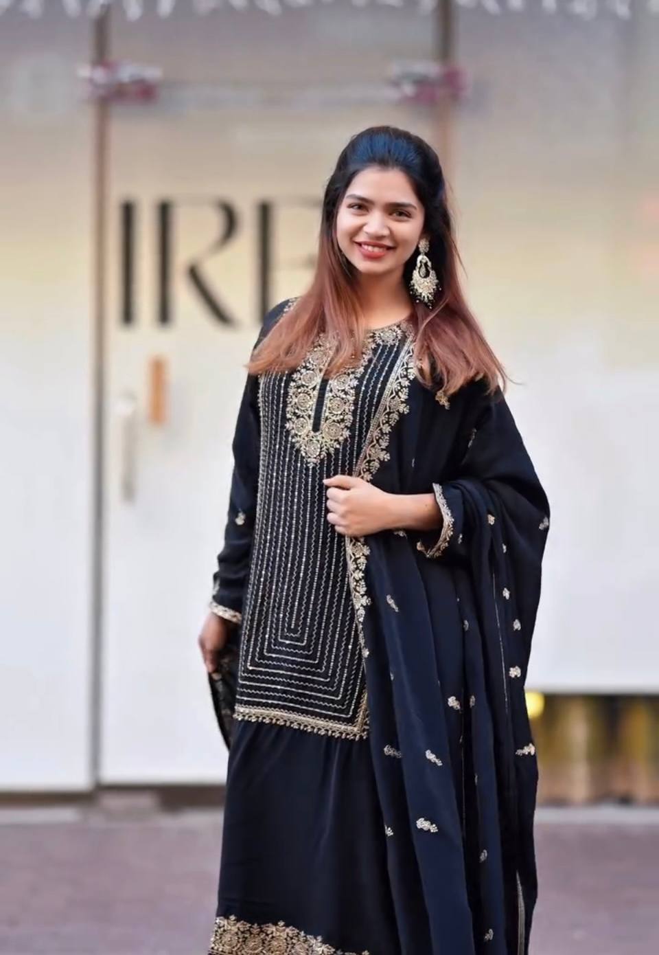 New Designer Party Wear Set with Heavy Fox Georgette Embroidered Top, Pant & Fancy Dupatta
