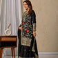 Premium Black Chinnon Silk Ensemble with Intricate 5mm Sequin Work and Elegant Dupatta