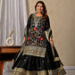 Premium Black Chinnon Silk Ensemble with Intricate 5mm Sequin Work and Elegant Dupatta