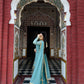 Premium Designer Blue Party Wear Set in Heavy Fox Georgette with Intricate Embroidery and Moti Work