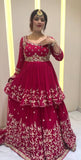Lehenga Set in Heavy Faux Georgette with Embroidery Sequin Detailing