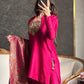 New Designer Satin Silk and Farshi Salwar Set with Embroidery and Jacquard Detailing