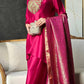 New Designer Satin Silk and Farshi Salwar Set with Embroidery and Jacquard Detailing