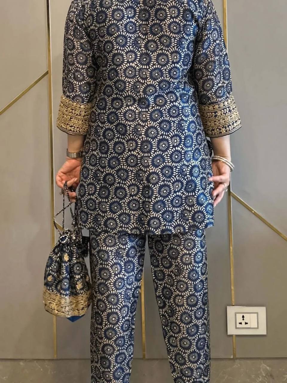 Luxury Digital Printed Co-Ord Dhoti Outfit with Fancy Embroidery and Sequence Design
