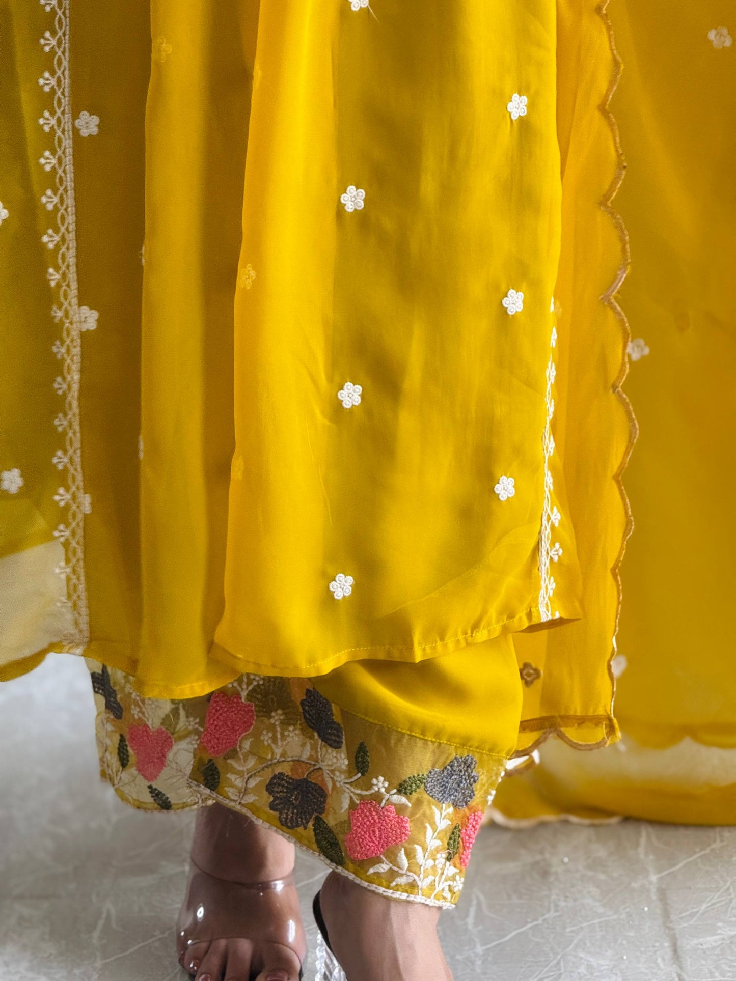 Stylish Party Wear Outfit with Designer Top, Matching Pant, and Embroidered Fancy Dupatta