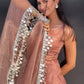 Designer Pink Frendy Silk Set with Stone Hand Embroidery and Real Mirror Lace Border