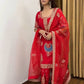 Exclusive Party Wear Crepe Silk Outfit with 5mm Sequence Embroidery and Fancy Lace Dupatta