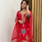 Exclusive Party Wear Crepe Silk Outfit with 5mm Sequence Embroidery and Fancy Lace Dupatta