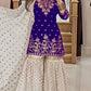 Elegant Party Wear Top in Heavy Faux Georgette with Micro Cotton Inner and Matching Plazzo