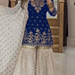 Elegant Party Wear Top in Heavy Faux Georgette with Micro Cotton Inner and Matching Plazzo