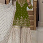 Elegant Party Wear Top in Heavy Faux Georgette with Micro Cotton Inner and Matching Plazzo
