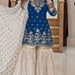 Elegant Party Wear Top in Heavy Faux Georgette with Micro Cotton Inner and Matching Plazzo