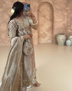 Contemporary Designer Look in Jimmy Choo Silk with Sequins and Embroidery Detailing