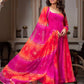 Effortless Charm Faux Georgette Anarkali Set with Micro Cotton Pant & Dupatta