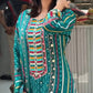 Exclusive Ready-to-Wear A-Line Kurta Set in Digital Print and Mirror Embellishment