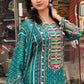 Exclusive Ready-to-Wear A-Line Kurta Set in Digital Print and Mirror Embellishment