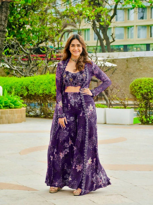 Bollywood-KD Designer Sharara Set with Shrug