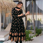 Premium Designer Heavy Faux Georgette Gown & Pant Set with Beautiful Embroidery Work and Graceful Full Sleeves