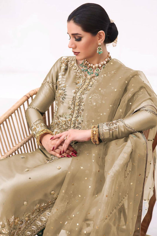 New Pakistani Designer Collection in Jimmy Choo Silk with Embroidery and Sequence Work