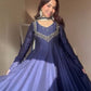 Moonlight Muse Designer Gown and Pant Duo with Intricate Embroidery