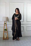 Moonlight Muse Designer Gown and Pant Duo with Intricate Embroidery