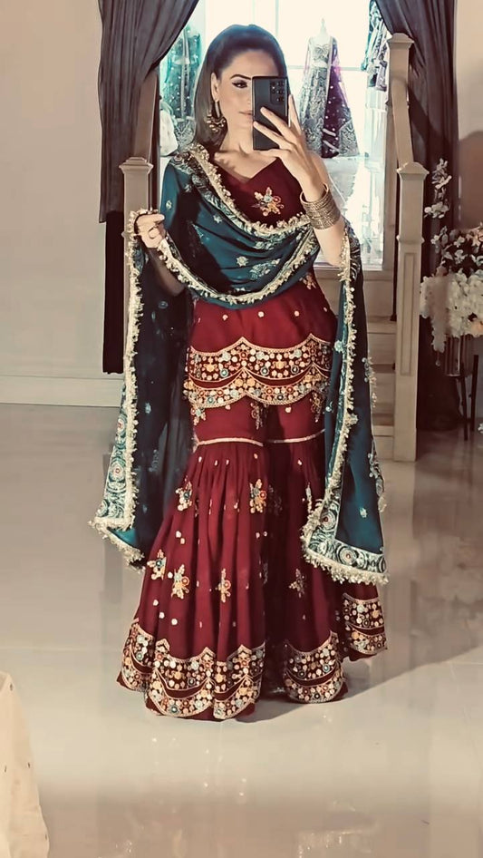 Lavya -NSR Party Wear Look Top-sarara and Dupatta