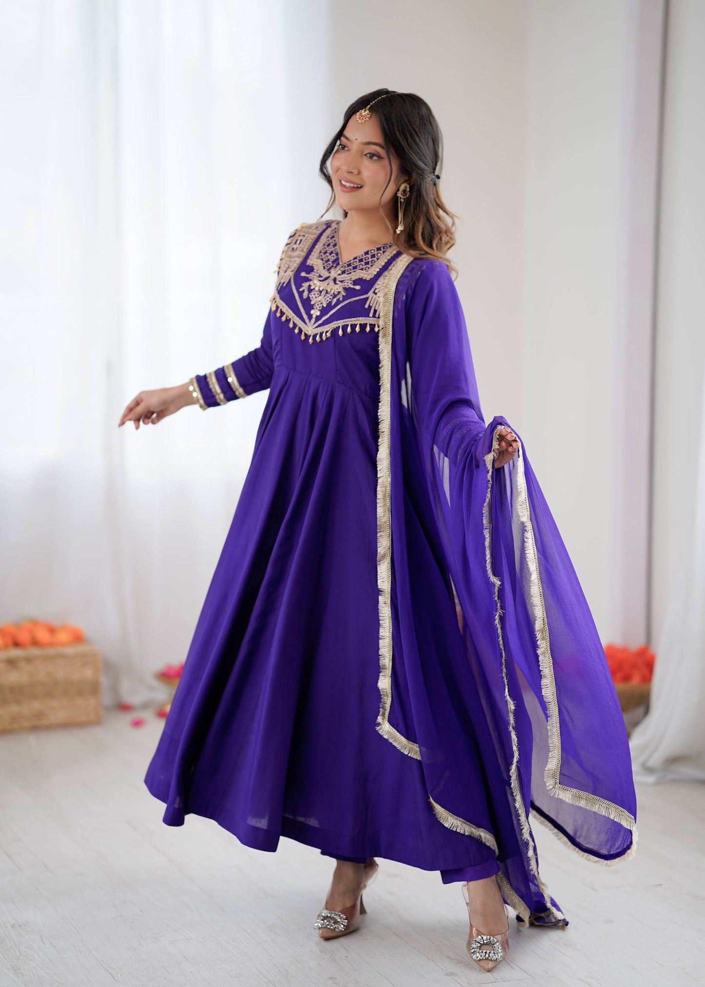 avni-zsr roman silk anarkali gown set zsr - srk