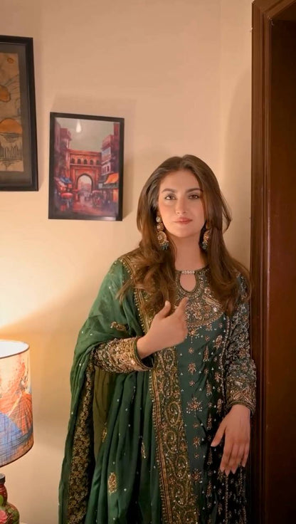 Tiya-NSR Heavy Faux Georgette Top Plazzo set