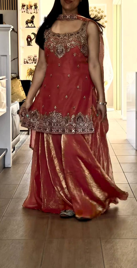 Kanika-MF Pure Frendy Silk Top-Plazzo Set