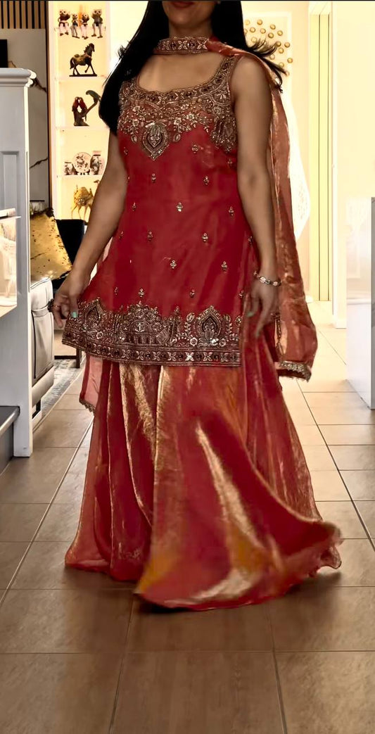 Kanika-MF Pure Frendy Silk Top-Plazzo Set