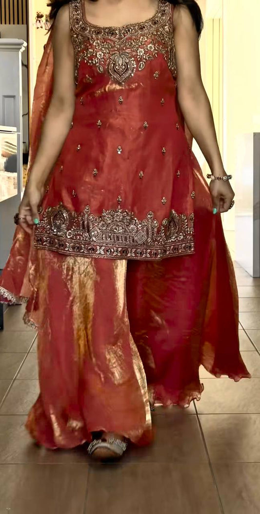 Kanika-MF Pure Frendy Silk Top-Plazzo Set